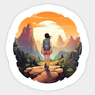 Take a hike and find your peace Sticker